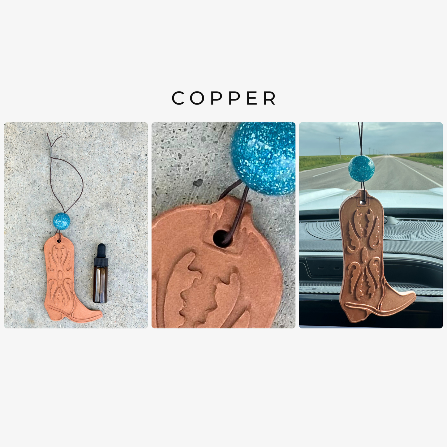 Western Boot Stone Car Freshener