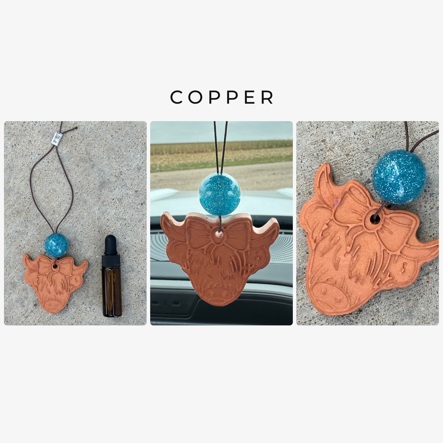 Highland Cow Stone Car Freshener