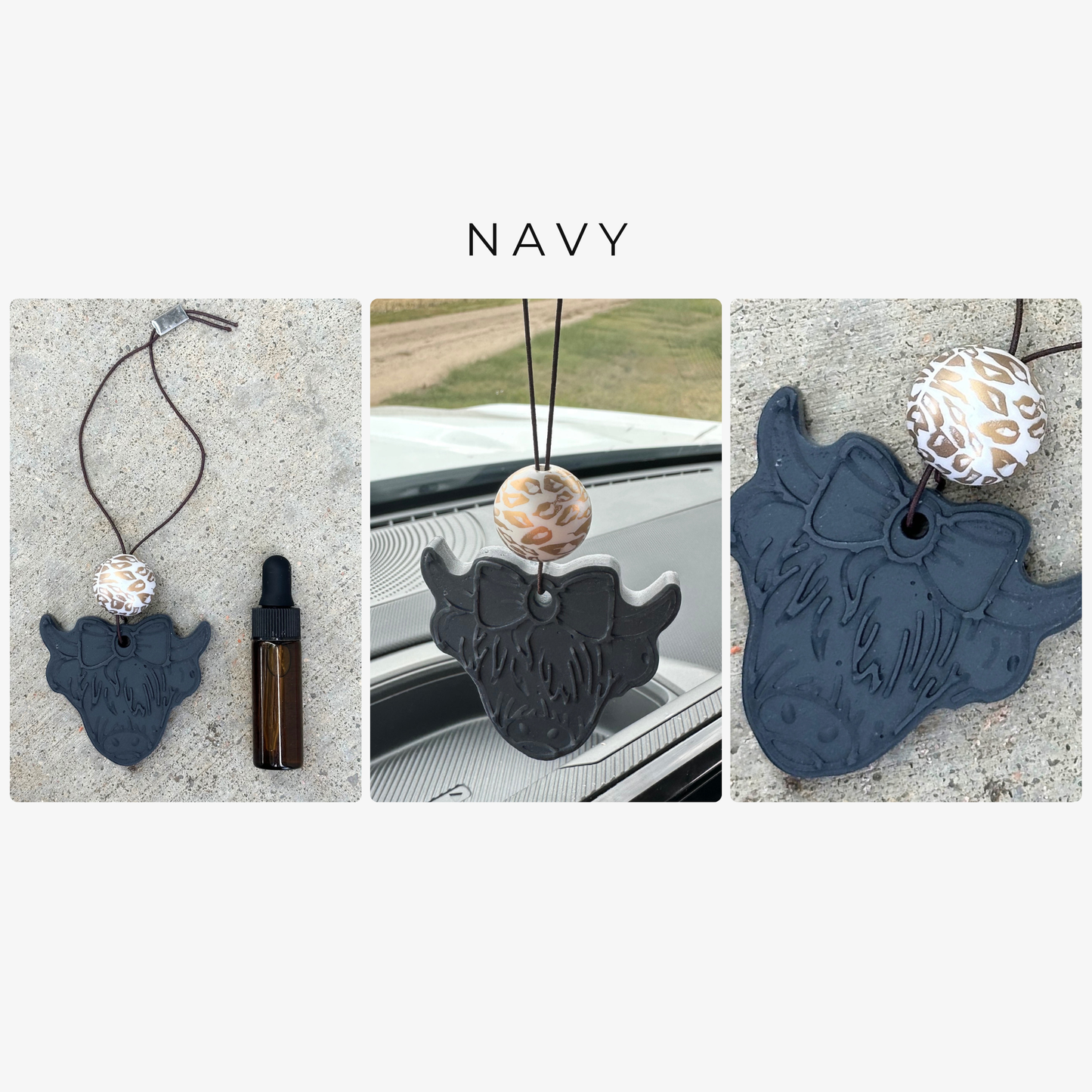 Highland Cow Stone Car Freshener