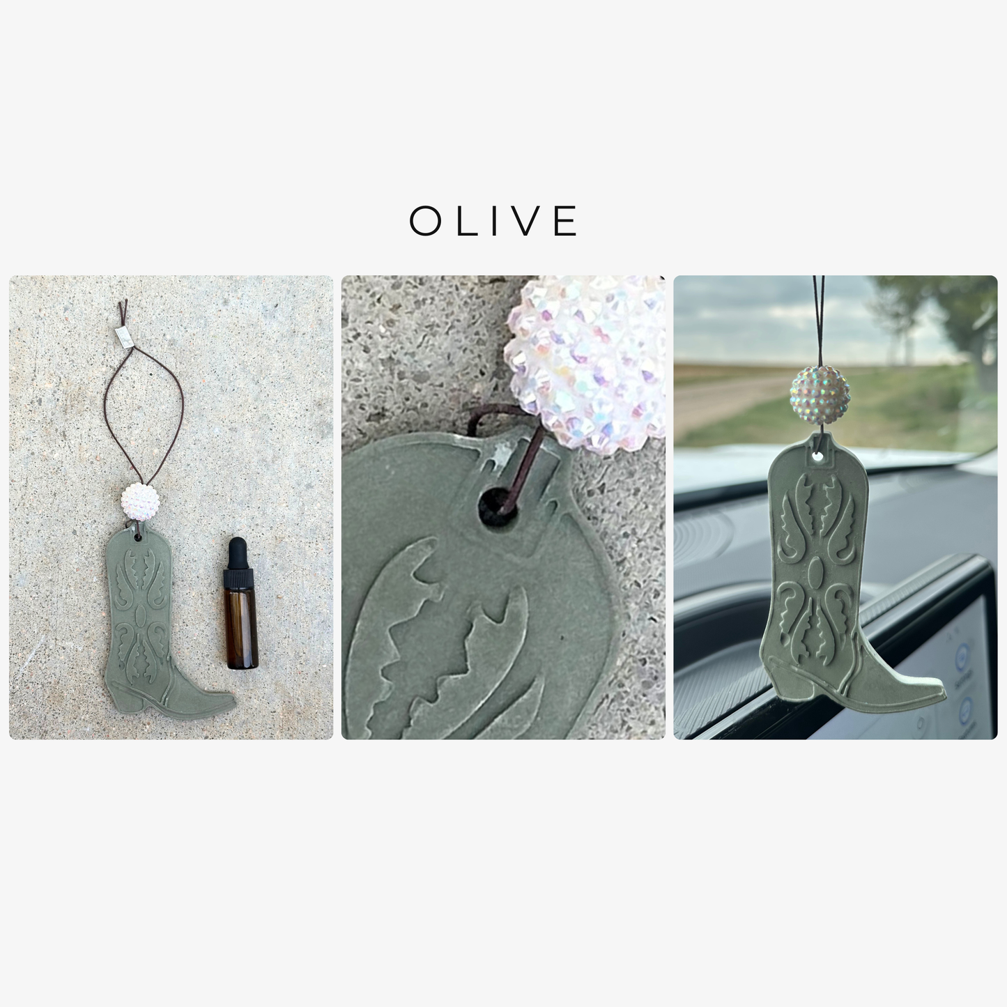 Western Boot Stone Car Freshener