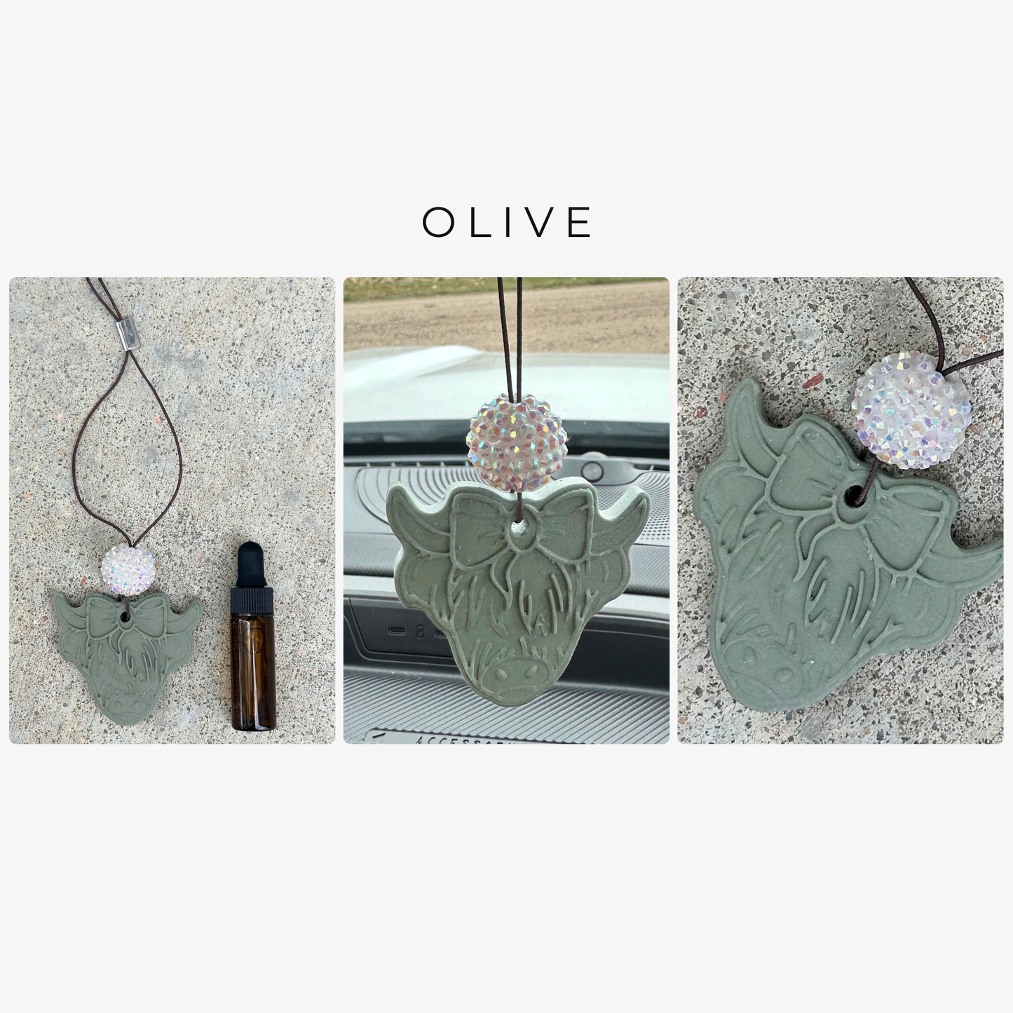 Highland Cow Stone Car Freshener