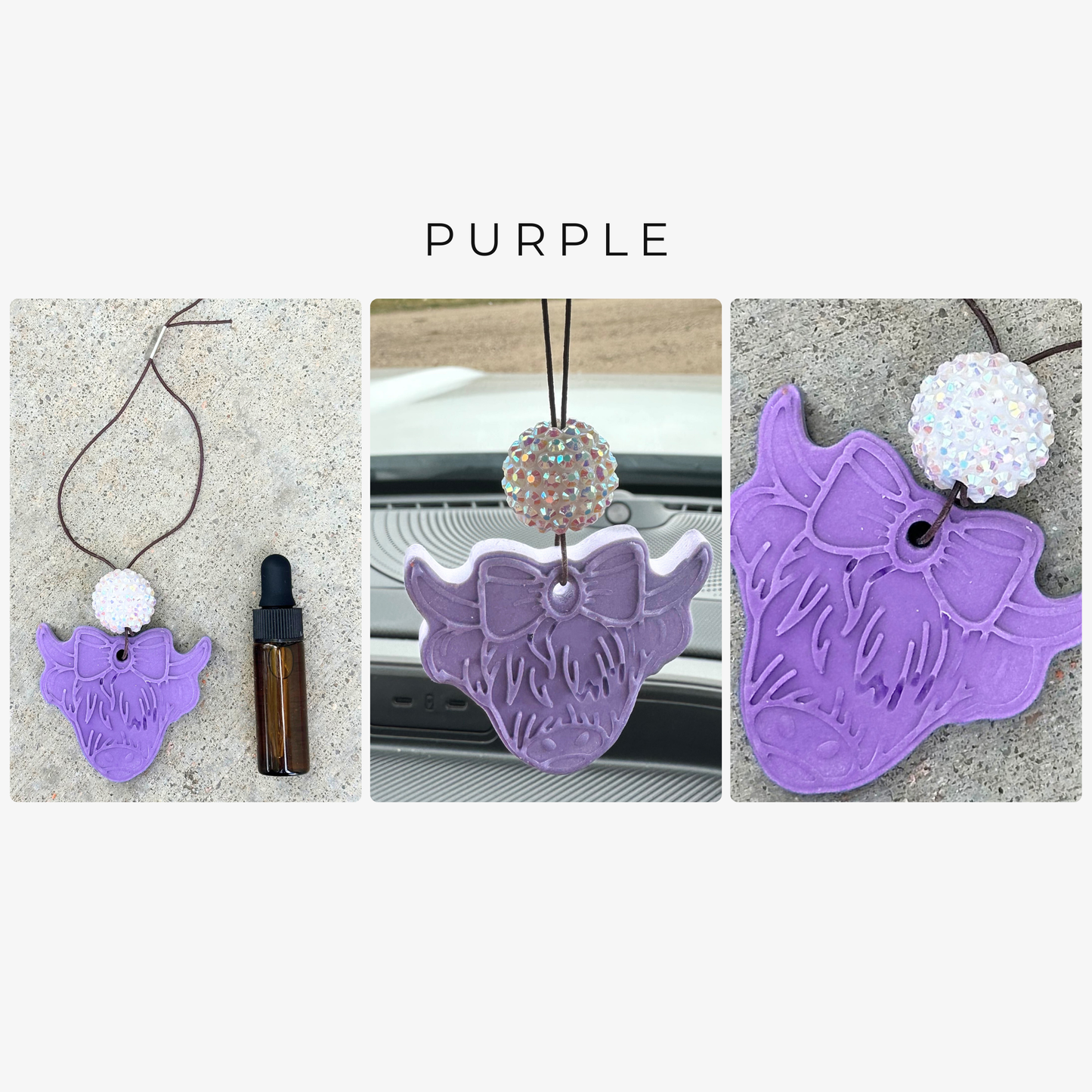 Highland Cow Stone Car Freshener