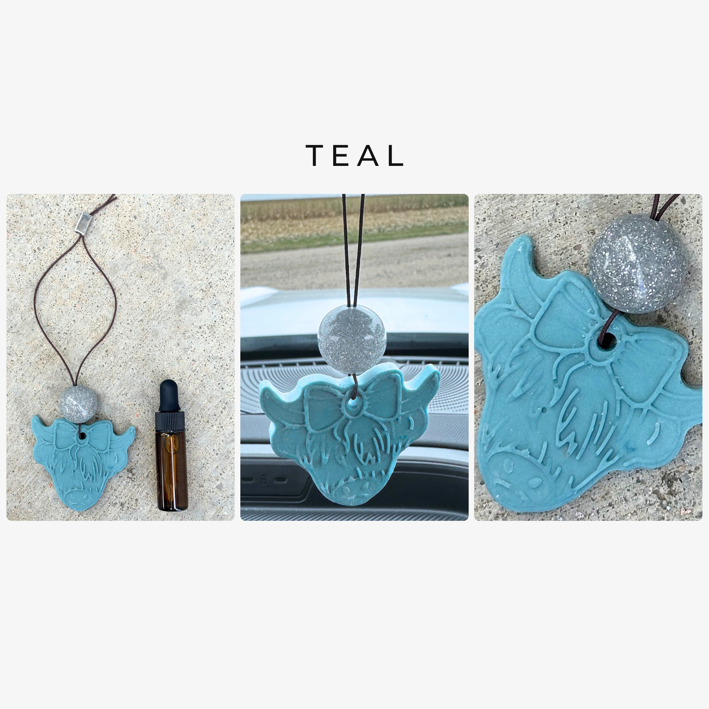 Highland Cow Stone Car Freshener